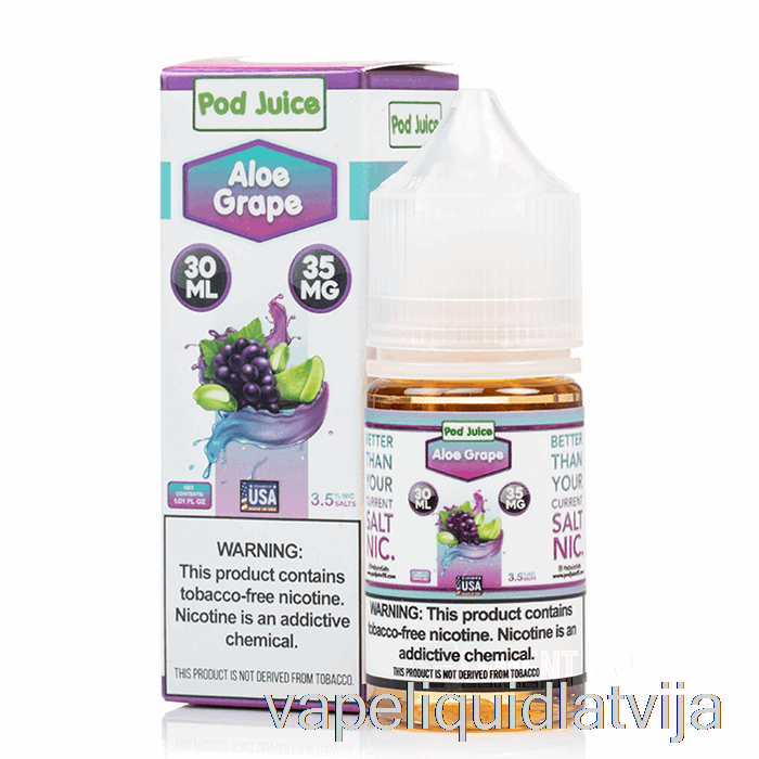 Alvejas Vīnogu - Pāksts Sula - 30ml 10mg Vape šķidrums